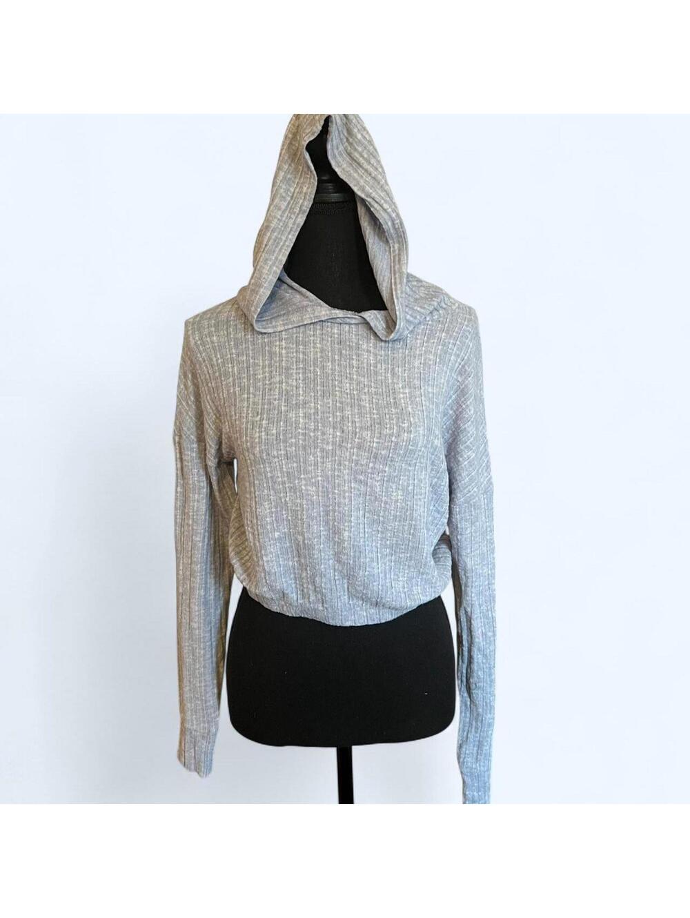 Aeropostale light blue cropped oversized hoodie Size XS
